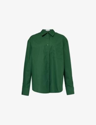 THE FRANKIE SHOP: Lui relaxed-fit cotton-poplin shirt