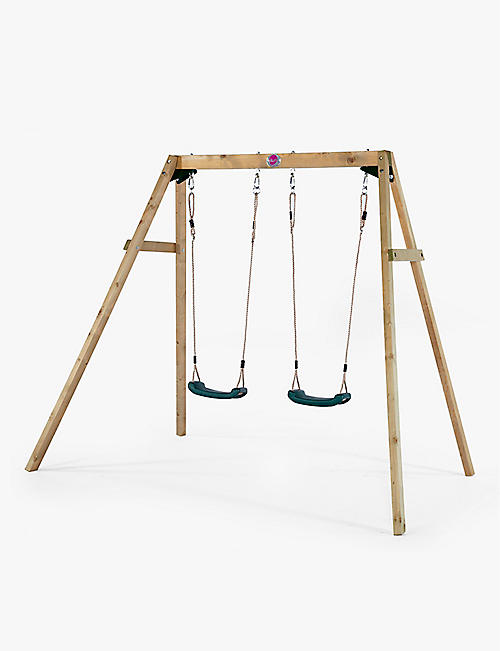 PLUM: Double-seat wooden outdoor swing set 224cm