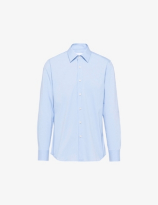 PRADA: Collared slim-fit cotton-blend shirt