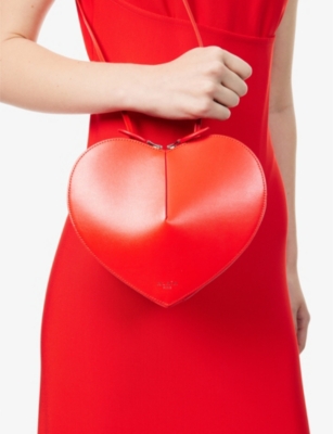 Shop Alaïa Alaia Women's Rouge Le Coeur Leather Cross-body Bag