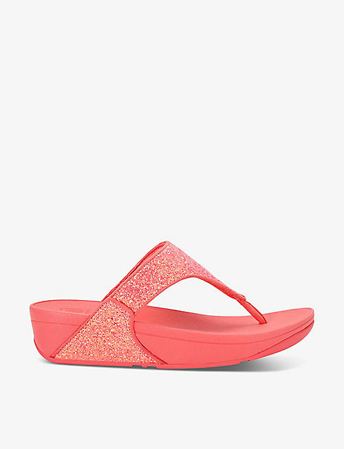 FITFLOP: Lulu Glitter rhinestone-embellished woven sandals