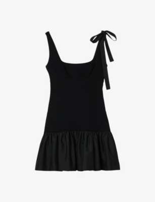 Sandro Mini Dress In Noir / Gris