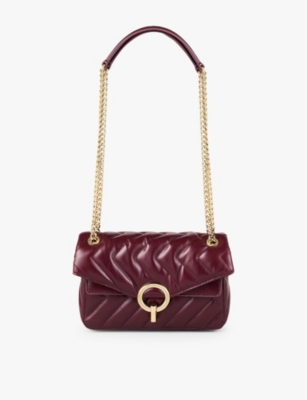 SANDRO: YZA Small leather shoulder bag