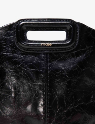 MAJE: Miss M logo-charm leather shoulder bag