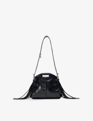MAJE: Miss M logo-charm leather shoulder bag