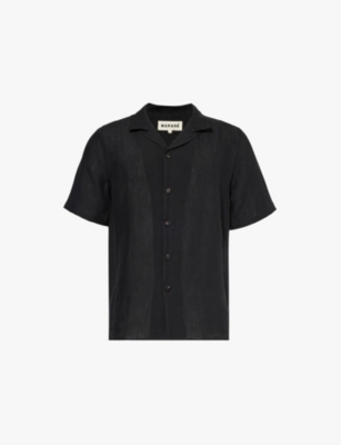 MARANE: Camp-collar regular-fit linen shirt