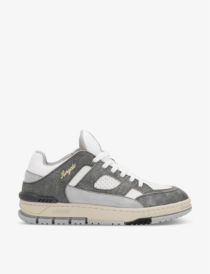 Axel Arigato Mens Grey Area Lo Brand-patch Leather And Recycled Polyester Mid-top Trainers