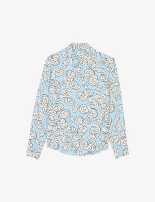 SANDRO: Cameillia floral-print woven shirt
