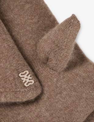 SANDRO: Striped knitted wool and cashmere scarf