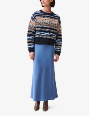 CLAUDIE PIERLOT: Stripe patterned knitted jumper