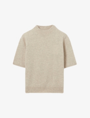 CLAUDIE PIERLOT: Short-sleeved cropped wool jumper
