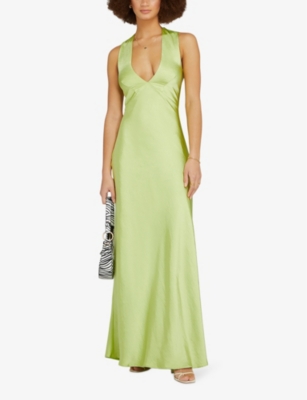 Shop Omnes Women's Green Nova Woven Midi Dress