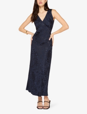 Shop Omnes Women's Vy Iris Woven Maxi Dress In Navy