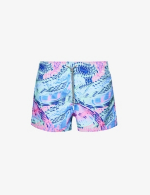 Shop Boardies Men's Blue Fold Swim Shorts