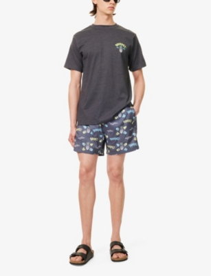 Shop Boardies Men's Blackno Pain Recycled-polyester Swim Shorts In Black Multi