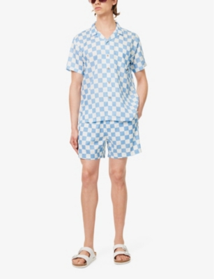 Shop Boardies Men's Bluemojo Recycled-polyester Swim Shorts In Blue Multi