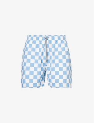 Shop Boardies Men's Blue Multi Mojo Recycled-polyester Swim Shorts