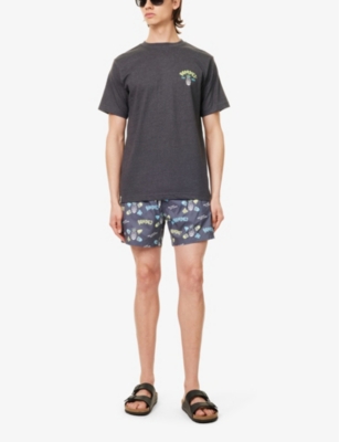 Shop Boardies Men's Grey Multi Graphic-print Relaxed-fit Cotton-blend T-shirt
