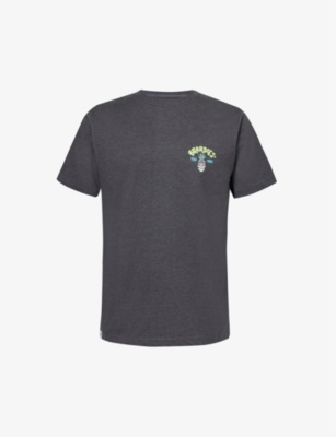Shop Boardies Men's Grey Multi Graphic-print Relaxed-fit Cotton-blend T-shirt