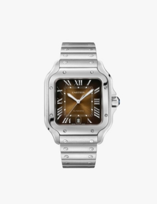 CARTIER: CRWSSA0079 Santos de Cartier large steel automatic watch