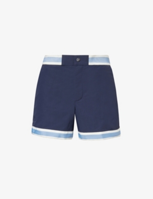 Shop Che Men's Navy Baller Regular-fit Swim Shorts