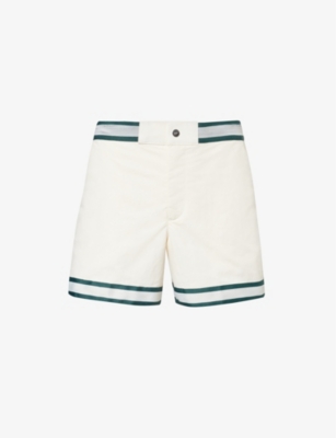 Shop Che Men's Ivory Baller Swim Shorts