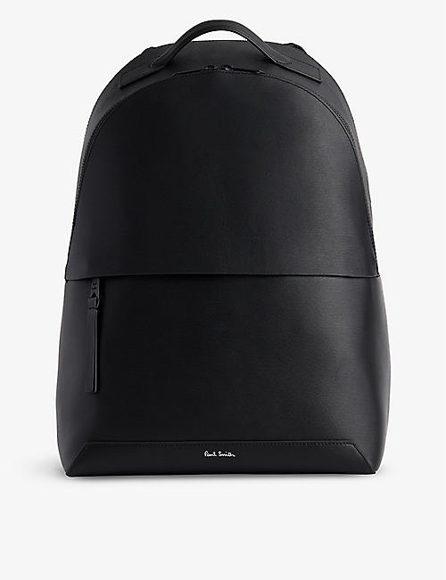 PAUL SMITH: Logo-embellished leather backpack