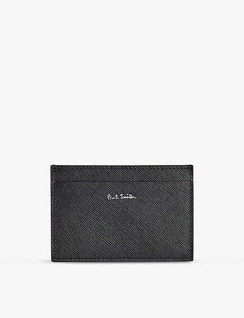 PAUL SMITH: Brand-foiled leather card holder