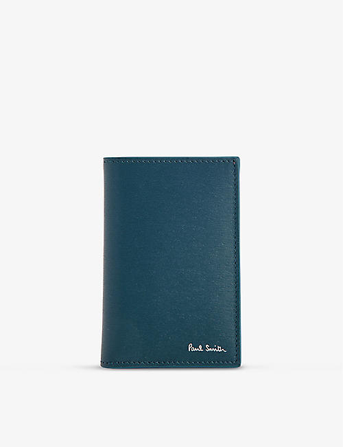 PAUL SMITH: Brand-foiled leather card holder