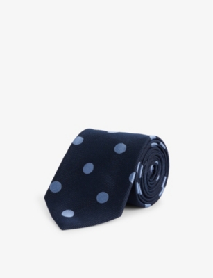 PAUL SMITH: Spot-embroidered silk tie