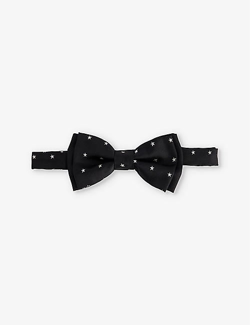 PAUL SMITH: Star embroidered silk bowtie