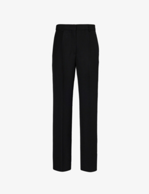 TOTEME: Straight-leg mid-rise polyester and wool-blend trousers