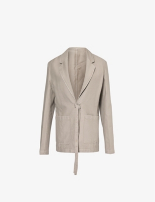 TOTEME: Tie-front organic-cotton blazer