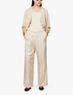 Totême Toteme Pants & Shorts In Ivory Monogram