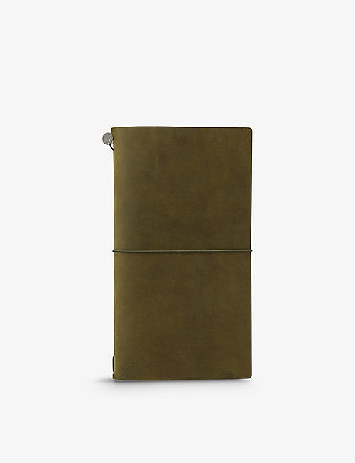 TRAVELER'S COMPANY: Blank leather notebook 22.8cm x 14.6cm