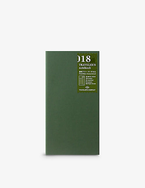 TRAVELER'S COMPANY: Weekly vertical diary refill 018 21cm x 10cm