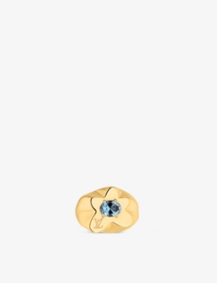LOUIS VUITTON: Louis Vuitton x Tyler, the Creator LV Flower Waves brass and zircon ring