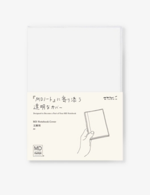 MIDORI: Clear A6 plastic notebook cover 22.8cm X 15.3cm