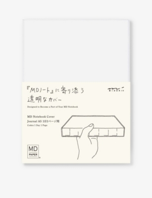 MIDORI: Clear A5 notebook cover 21cm x 36cm