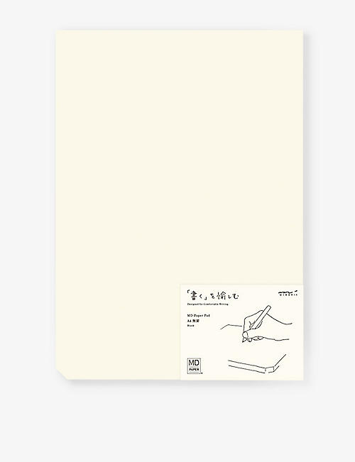 MIDORI: Blank A4 paper pad 29.7cm x 21cm