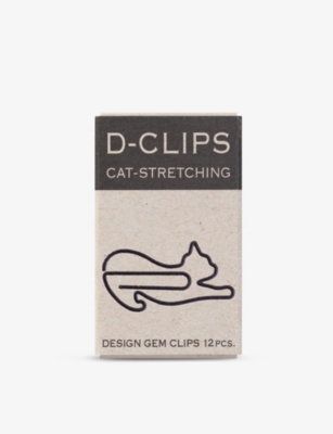 MIDORI: D-clips Mini cat-shaped paper clips set of 12