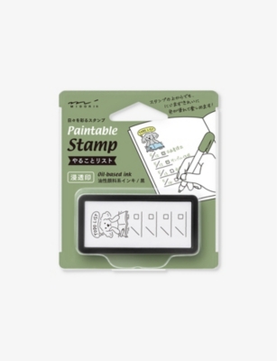 MIDORI: To Do List pre-inked printable stamp