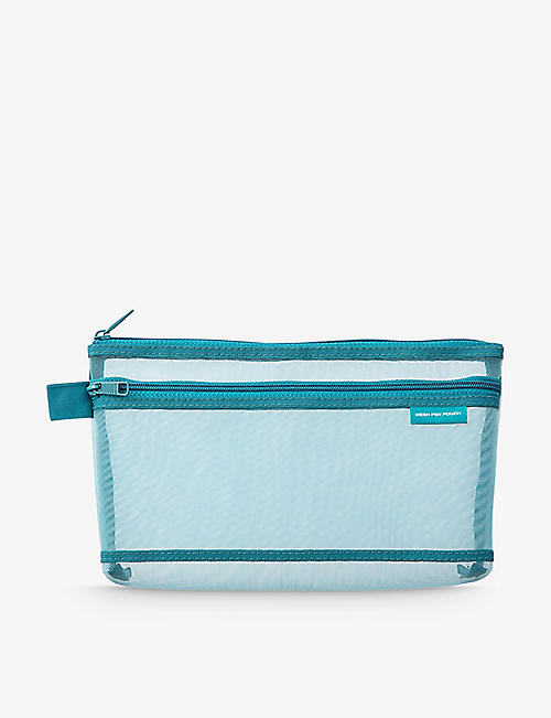 MIDORI: Logo-embellished mesh pencil  pouch
