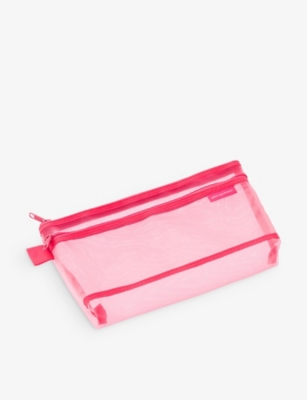 MIDORI: Logo-embellished mesh pencil  pouch