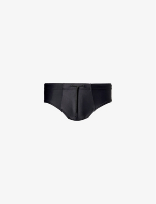 Shop Cdlp Men's Black Low-rise Stretch-recycled Nylon Swim Briefs