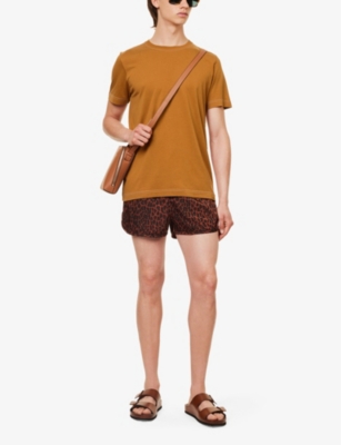 Shop Cdlp Regular-fit Cotton-blend Jersey T-shirt In Cinnamon