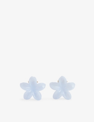 Shop Emi Jay Superbloom Set Of Two Acetate Hair Clips In Jelly Cloud