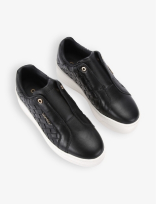 CARVELA: Connected laceless leather trainers