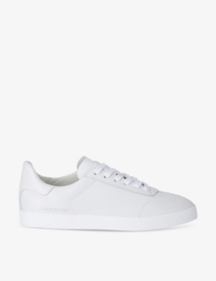 GIVENCHY: Town logo-print leather low-top trainers