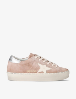 GOLDEN GOOSE: Women's Hi Star 25726 star-embroidered leather low-top trainers